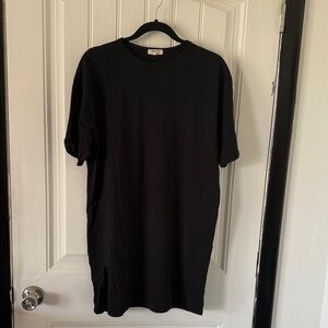 Classic Black Crewneck T-Shirt dress